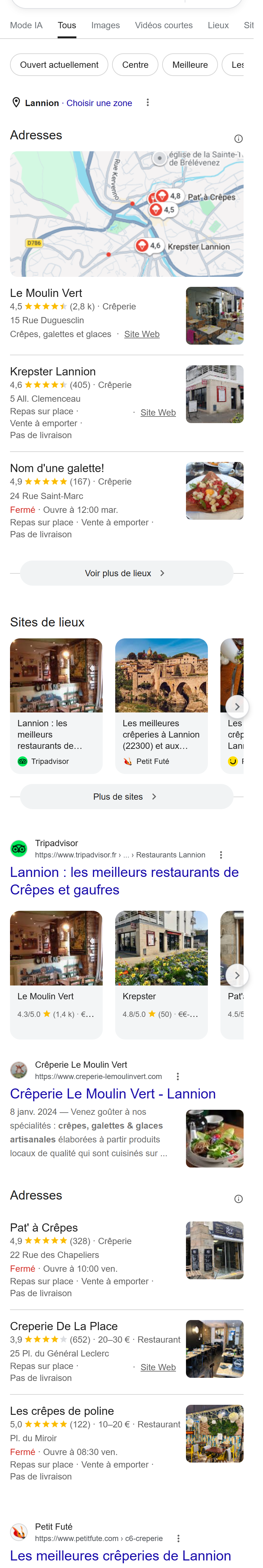 « crêperie Lannion » — le grand bassin